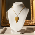 Gold Overlay Resin Pendant Necklace